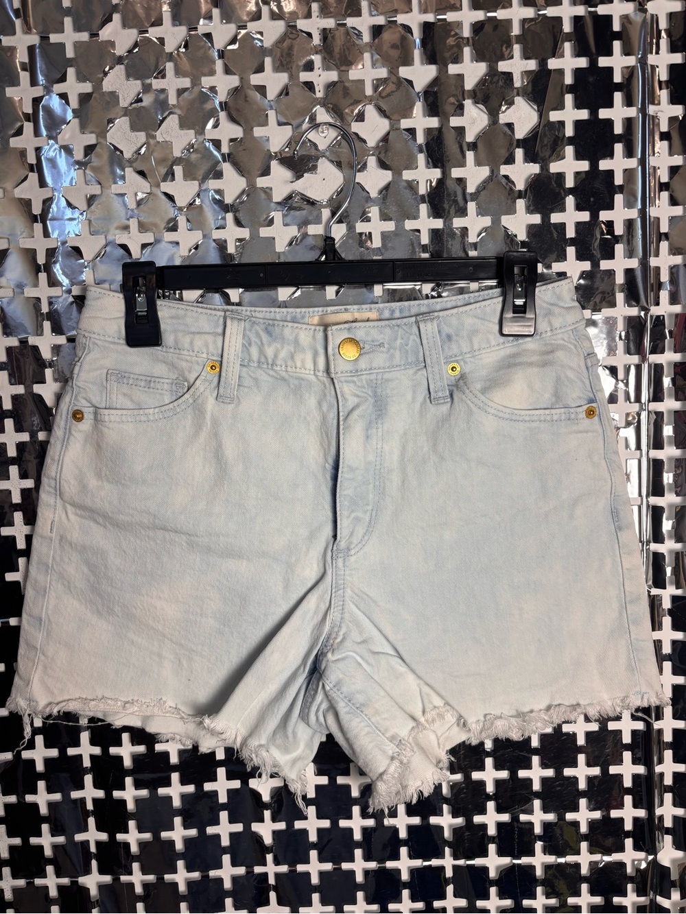 Universal Thread Light Blue Frayed Hem Denim Shorts